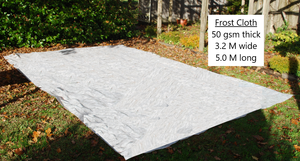 Frost Cloth 3.2 x 5 M and Clamps. Flexi Garden Frames